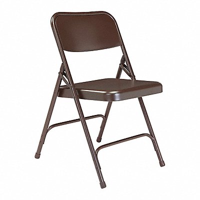 Folding Chair Brown Steel Unpadded PK4