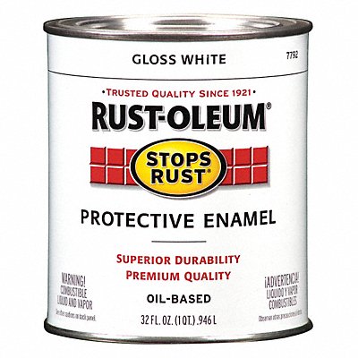 Enamel Paint Gloss White Solvent 1 qt.