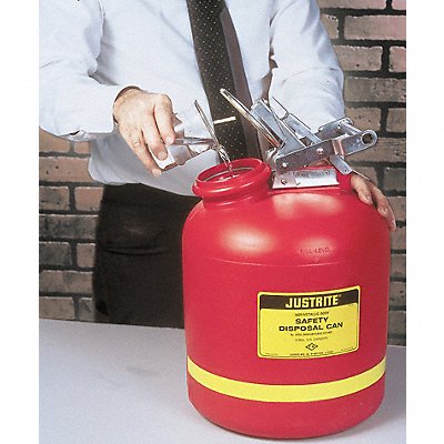 Disposal Can 5 Gal. Red Polyethylene