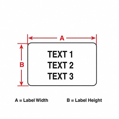 Cartridge Label 1/2 in L Nylon