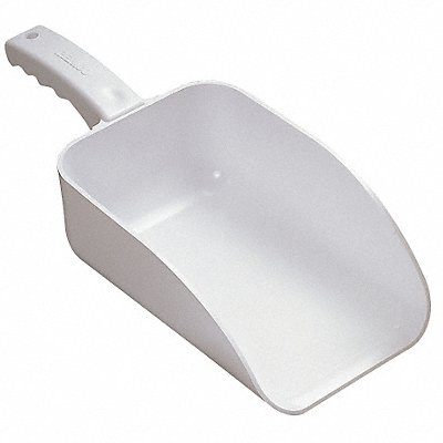 E0612 Large Hand Scoop White 15 x 6-1/2 In