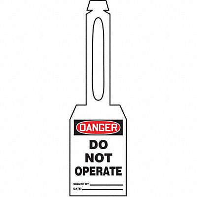 Danger Tag 5-1/4 x 3-1/4 In Plstc PK25