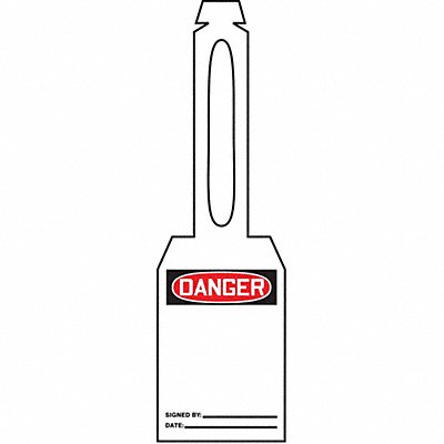 Danger Tag 5-1/4 x 3-1/4 In Plstc PK25