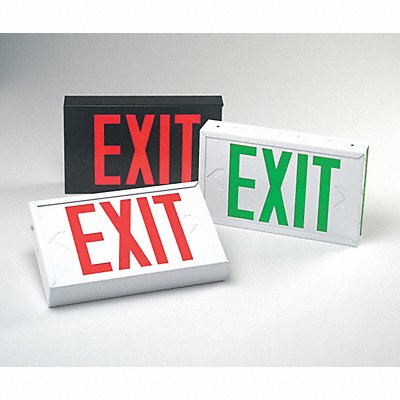 Exit Sign 1.7W Red 2 7-1/2 in H