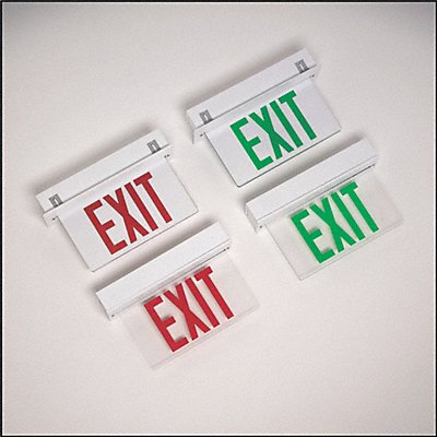 Edge-lit Exit Sign 14.0W Green 1 Face