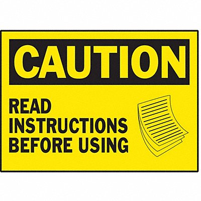 Caution Label 3-1/2 in H 5 in W PK5