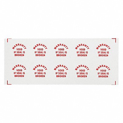 Calibration Label Red/White PK200