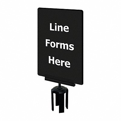 Acrylic Sign Black Line Forms Here