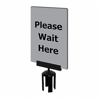 Acrylic Sign Gray Please Wait Here