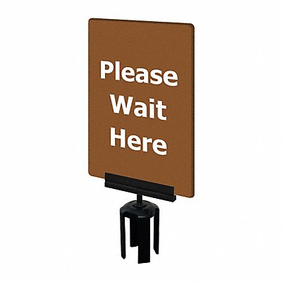 Acrylic Sign Brown Please Wait Here