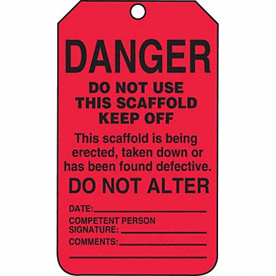 Danger Tag 5-7/8 x 3-3/8 In Bk/R PK25