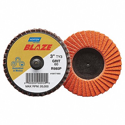 J5073 Flap Disc Med Grit 60 TY 3 2in Blaze