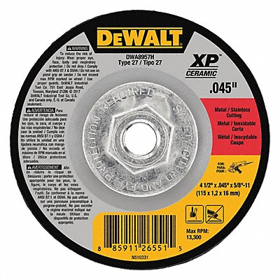 Abrasive Cut-Off Wheel 0.045 Thick