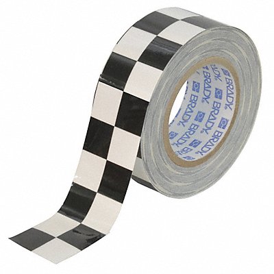 Aisle Marking Tape 2In W 100Ft L Blk/Wht