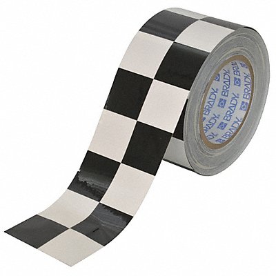 Aisle Marking Tape 3In W 100Ft L Blk/Wht