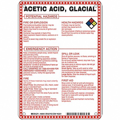 Chem Sgn 10 x 7In Blk/Rd/Ble/Yllw on Wht