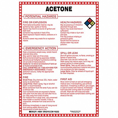 Chem Sgn 10 x 7In Blk/Rd/Ble/Yllw on Wht