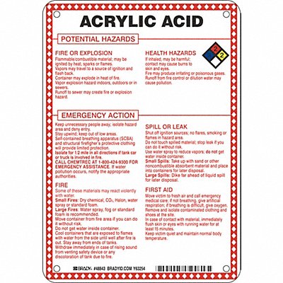 Chem Sgn 10 x 7In Blk/Rd/Ble/Yllw on Wht