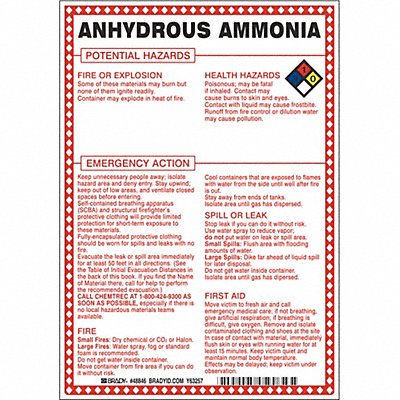 Chem Sgn 10 x 7In Blk/Rd/Ble/Yllw on Wht