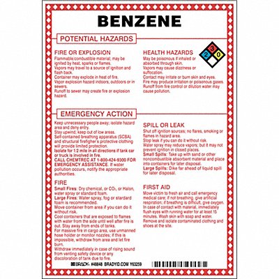 Chem Sgn 10 x 7In Blk/Rd/Ble/Yllw on Wht