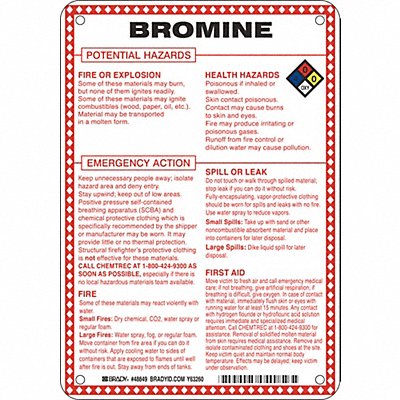 Chem Sgn 10 x 7In Blk/Rd/Ble/Yllw on Wht