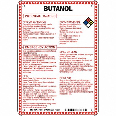 Chem Sgn 10 x 7In Blk/Rd/Ble/Yllw on Wht