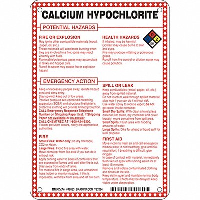 Chem Sgn 10 x 7In Blk/Rd/Ble/Yllw on Wht