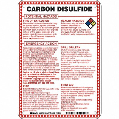 Chem Sgn 10 x 7In Blk/Rd/Ble/Yllw on Wht