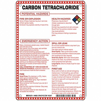 Chem Sgn 10 x 7In Blk/Rd/Ble/Yllw on Wht