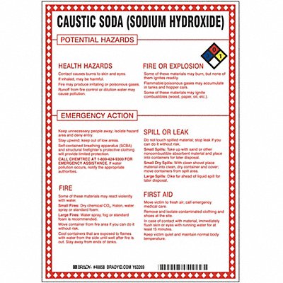 Chem Sgn 10 x 7In Blk/Rd/Ble/Yllw on Wht