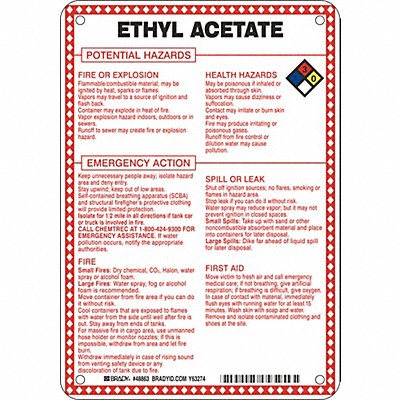 Chem Sgn 10 x 7In Blk/Rd/Ble/Yllw on Wht