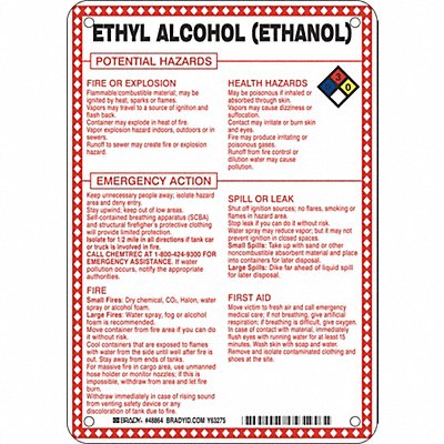 Chem Sgn 10 x 7In Blk/Rd/Ble/Yllw on Wht