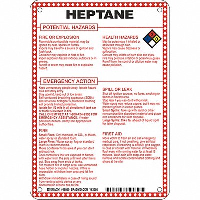 Chem Sgn 10 x 7In Blk/Rd/Ble/Yllw on Wht