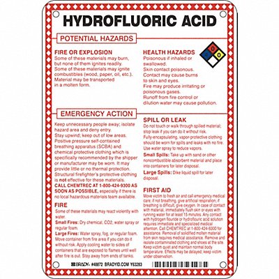 Chem Sgn 10 x 7In Blk/Rd/Ble/Yllw on Wht