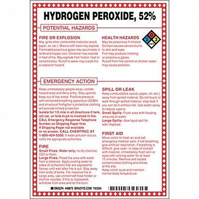 Chem Sgn 10 x 7In Blk/Rd/Ble/Yllw on Wht