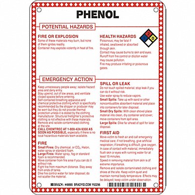 Chem Sgn 10 x 7In Blk/Rd/Ble/Yllw on Wht