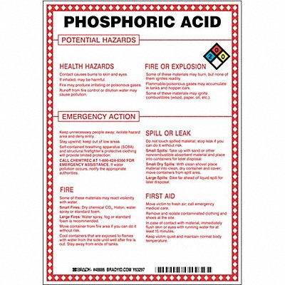 Chem Sgn 10 x 7In Blk/Rd/Ble/Yllw on Wht