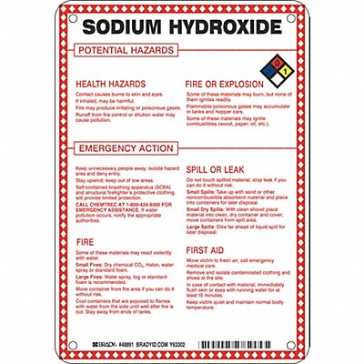 Chem Sgn 10 x 7In Blk/Rd/Ble/Yllw on Wht