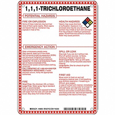 Chem Sgn 10 x 7In Blk/Rd/Ble/Yllw on Wht