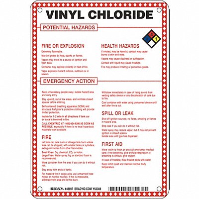 Chem Sgn 10 x 7In Blk/Rd/Ble/Yllw on Wht