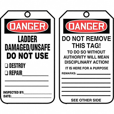 Danger Tag 5-3/4 x 3-1/4 PK25