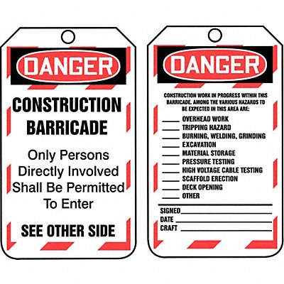 Danger Tag 5-3/4 x 3-1/4 PK25