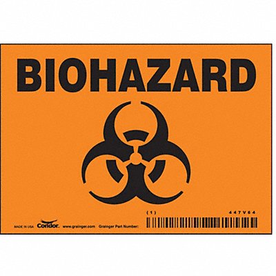 Biohazard Sign 5 W 3-1/2 H PK5