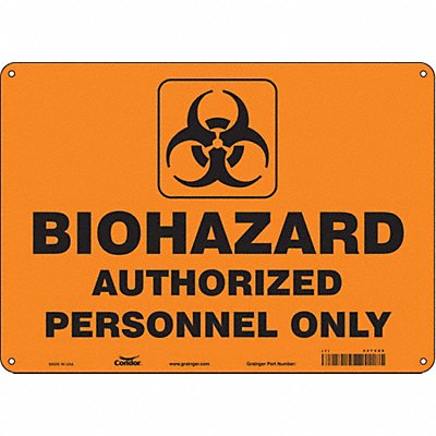 Biohazard Sign 14 W 10 H 0.032 Thick