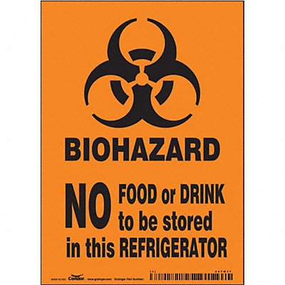 Biohazard Sign 5 W 7 H 0.004 Thick