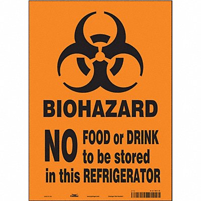 Biohazard Sign 10 W 14 H 0.004 Thick