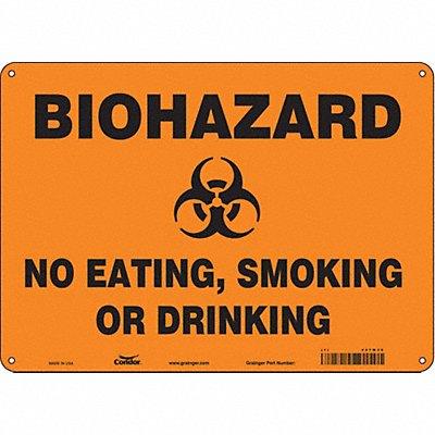 Biohazard Sign 14 W 10 H 0.032 Thick