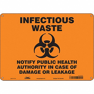 Biohazard Sign 14 W 10 H 0.032 Thick