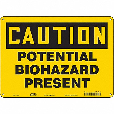 Biohazard Sign 14 W 10 H 0.055 Thick