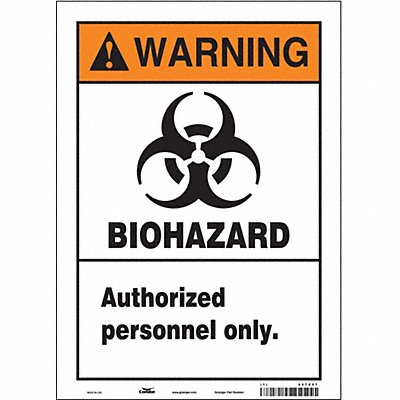 Biohazard Sign 10 W 14 H 0.004 Thick